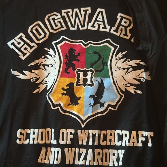 Two Harry Potter t-shirts. One says small and other medium.  Close to same size - Picture 2 of 5